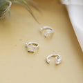 New 925 Silver Earring Women Star Moon Ear Clip New Earrings Romantic Fashion Jewelry