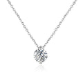 Minimalist Korean Birth Stone Pendant Necklace 925 Sterling Silver Rhodium Plated Necklaces