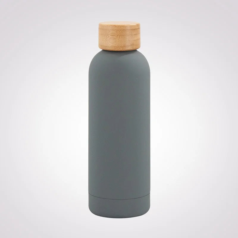 YEWAY 2026 New Vesipullo 500ml Sports Thermos Bottle Soft Rubber Paint Small Mouth Stainless Steel Water Bottle With Bamboo Lid