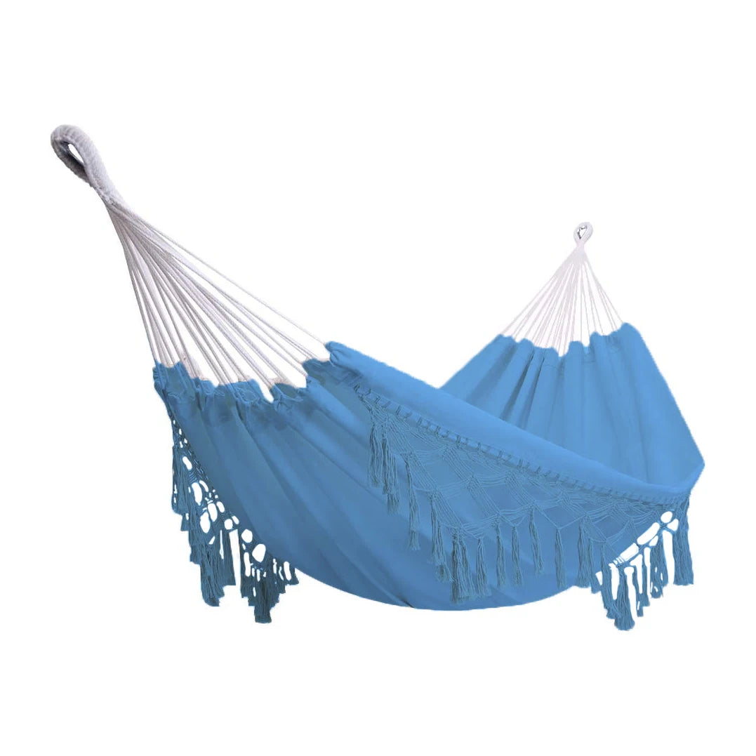 Customized Macrame Cotton Poly Double Hammock with Tassel for Outdoor Use