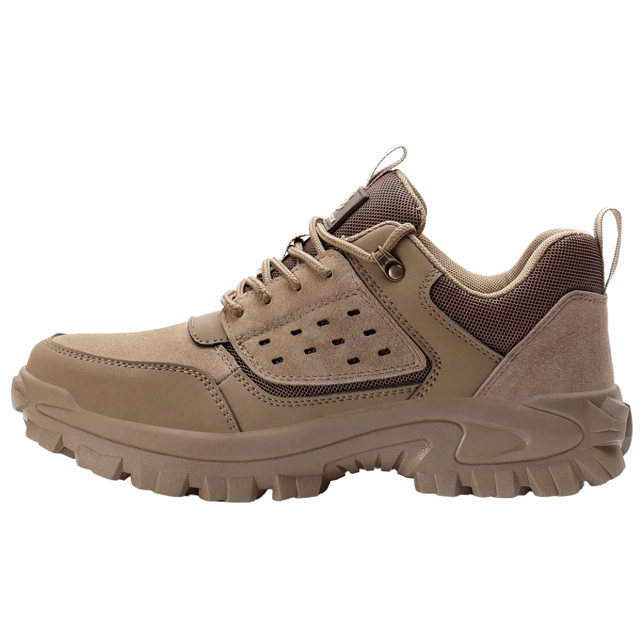 Unisex Winter Warm Anti-Smashing Puncturing Safety Boots Steel Toe Faux Suede Upper Rubber Outsole Weatherproof Spring Summer