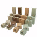 Vintage Linen Wooden Buckle Jewelry Box Wholesale Multisize Pendant Bracelet Buddha Bead Bracelet Necklace Gift Packaging Box