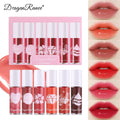 Dragon Ranee 6pcs Lip Glaze Moisturizing Gloss Liquid  Lip Tint Waterproof No Blooming Lip Care
