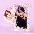 Photo Frame Acrylic 3-Inch Standing Plate DIY Mini Photos Display Desk Calendar Acrylic Frame Standee