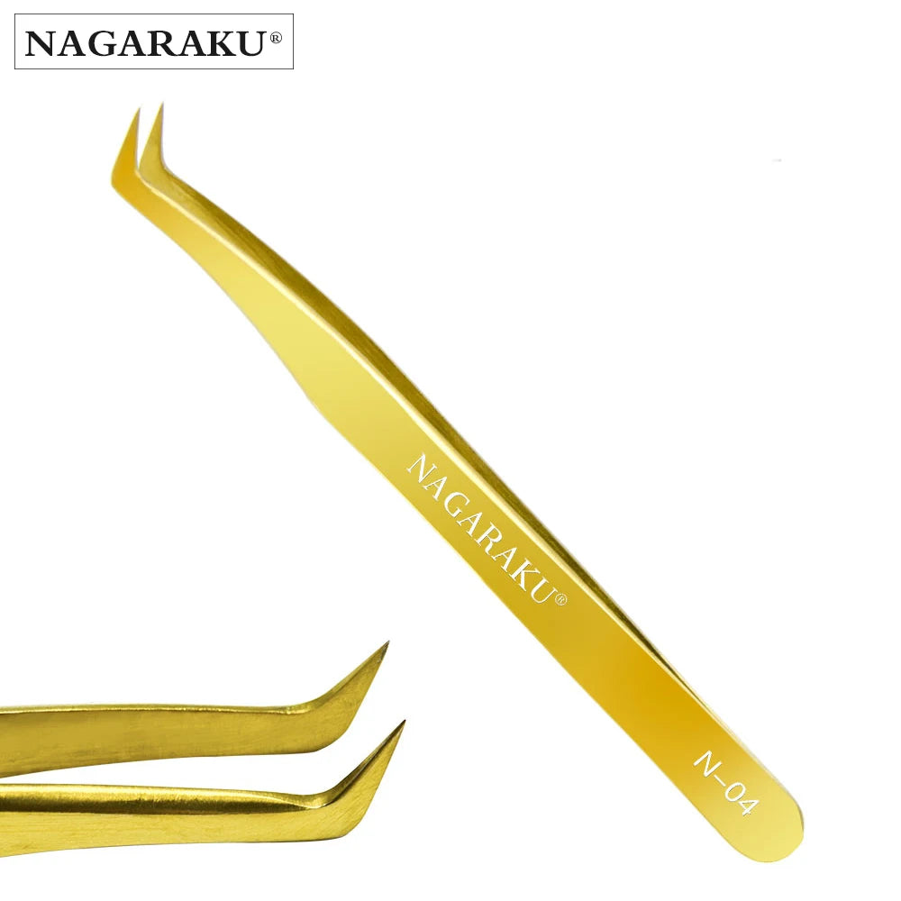 NAGARAKU N-04  Stainless Eyelash Extension Tweezers Volume  Lash Extension Tweezer Eyelash Tools