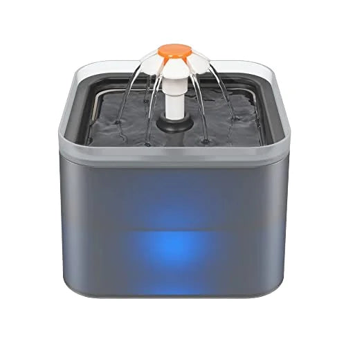 2L Plastic Pet Cat Water Fountain Bowl with LED Light and Activated Carbon Filter Automatic Pet Water Dispenser Cats & Dog Usage