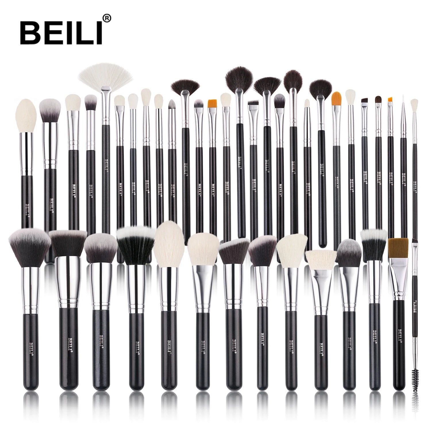 BEILI  42 Pcs High-end Luxury Makeup Brush Set with Soft Bristles Professional Cosmetic Tools