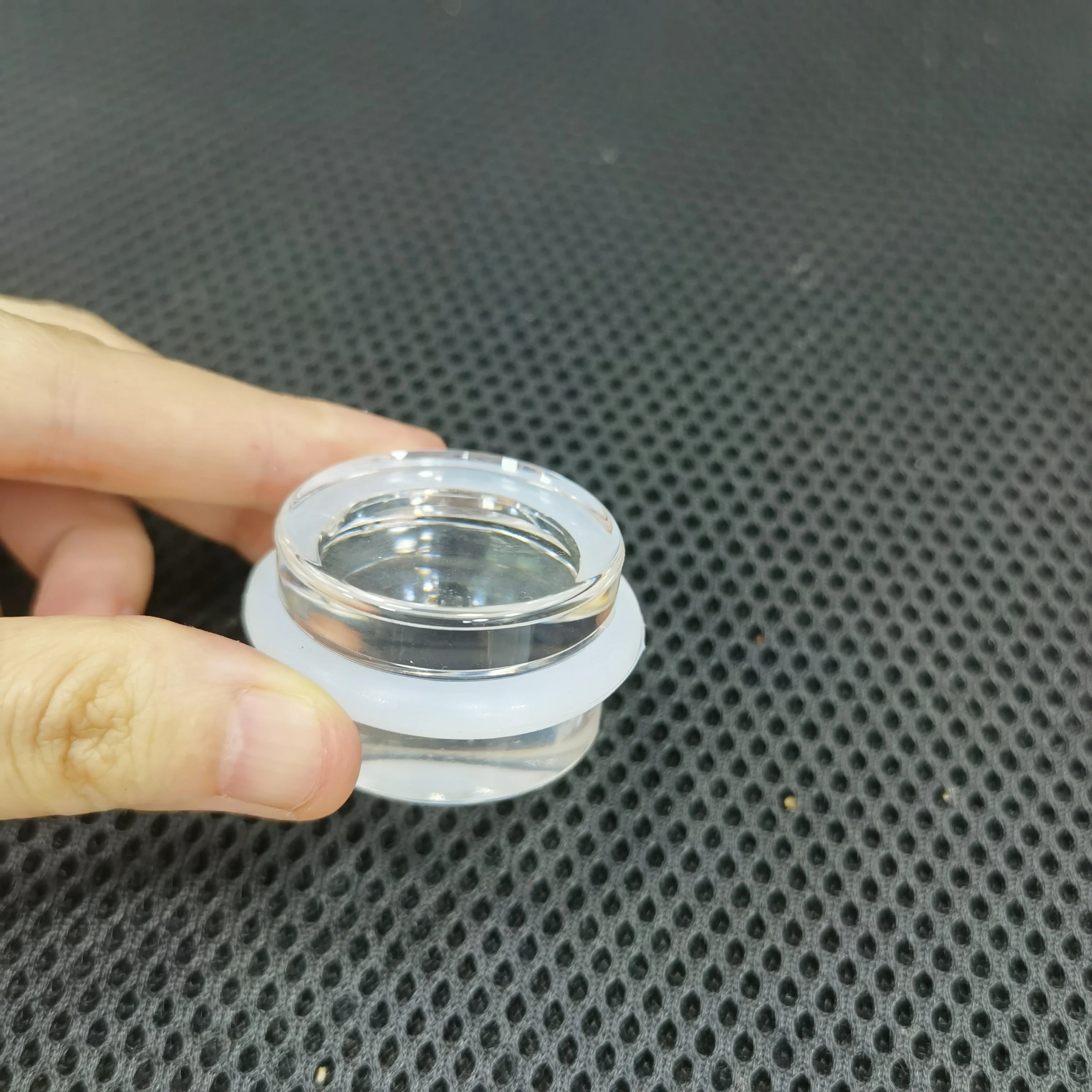 New Transparent Acrylic Cylindrical Door Holder Stopper Self Adhesive Rubber Stopper for Floor