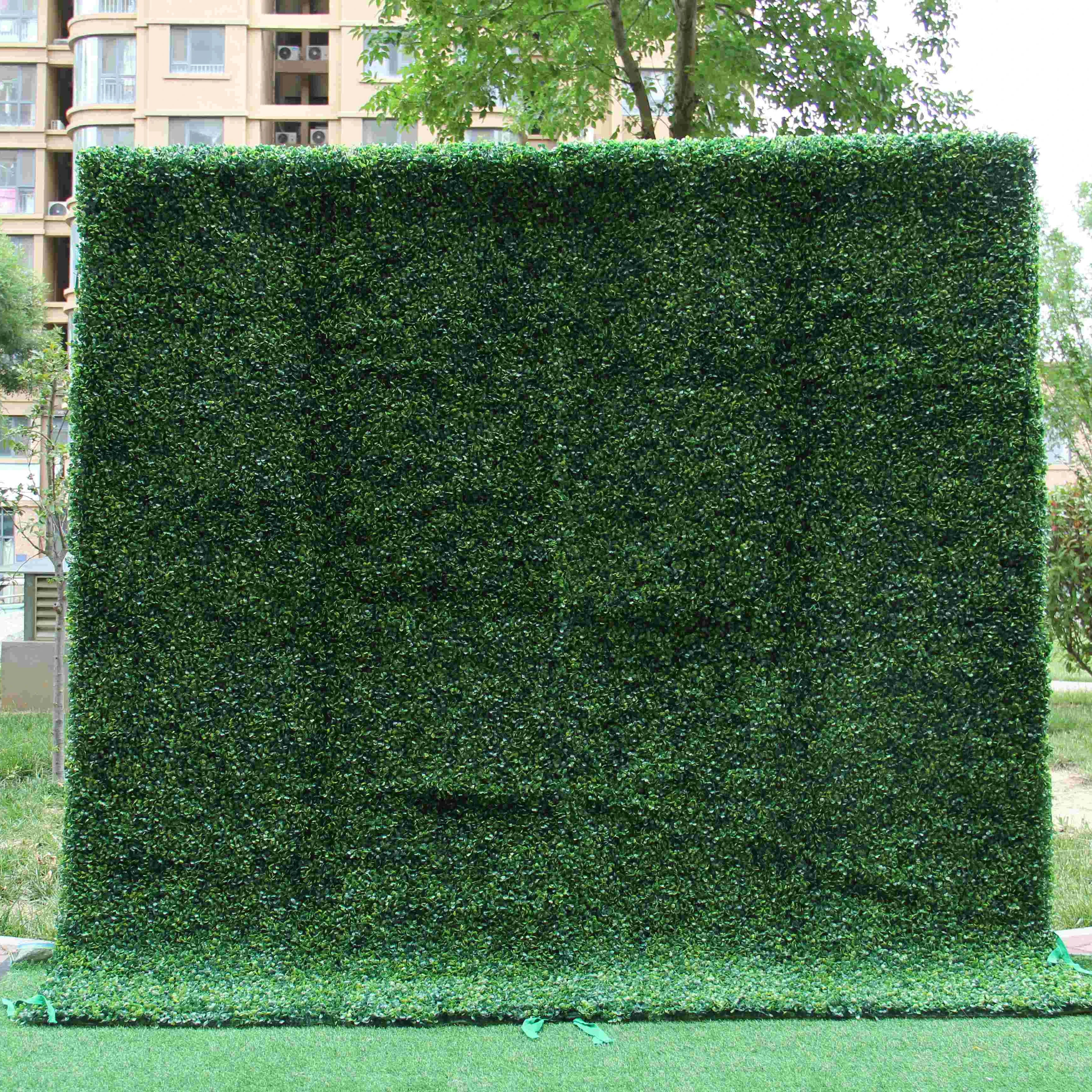 Green Boxwood Hedges Panels Garden Decoration Greenery Leaves Plant Artificial Grass Wall Backdrop Flower Wall