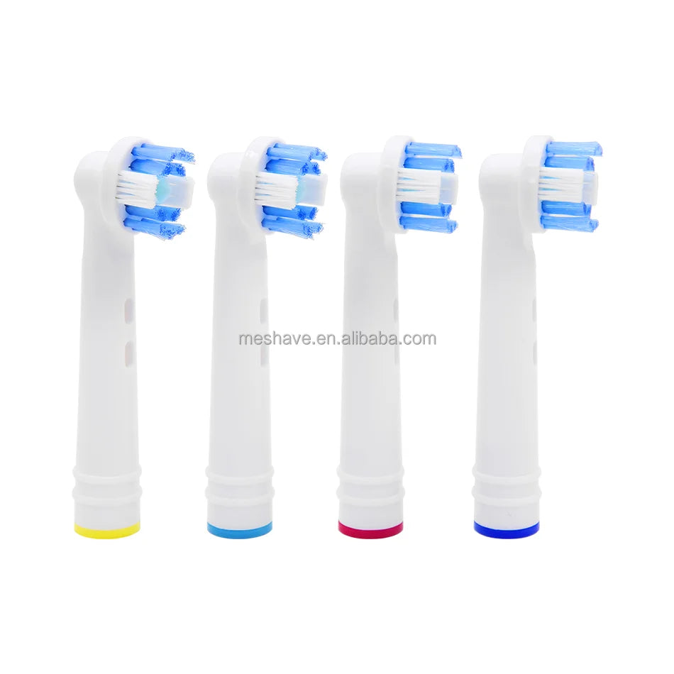 Mishave Pro White 3D Oral Toothbrush Heads New Patent Compatible 4pcs Replacement Soft Nylon Bristle Eco-Friendly Home EB18-P