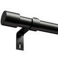 YIJIALE Black Curtain Rods Decor Aluminum Metal Window Curtains Rods Retro Curtain Rod