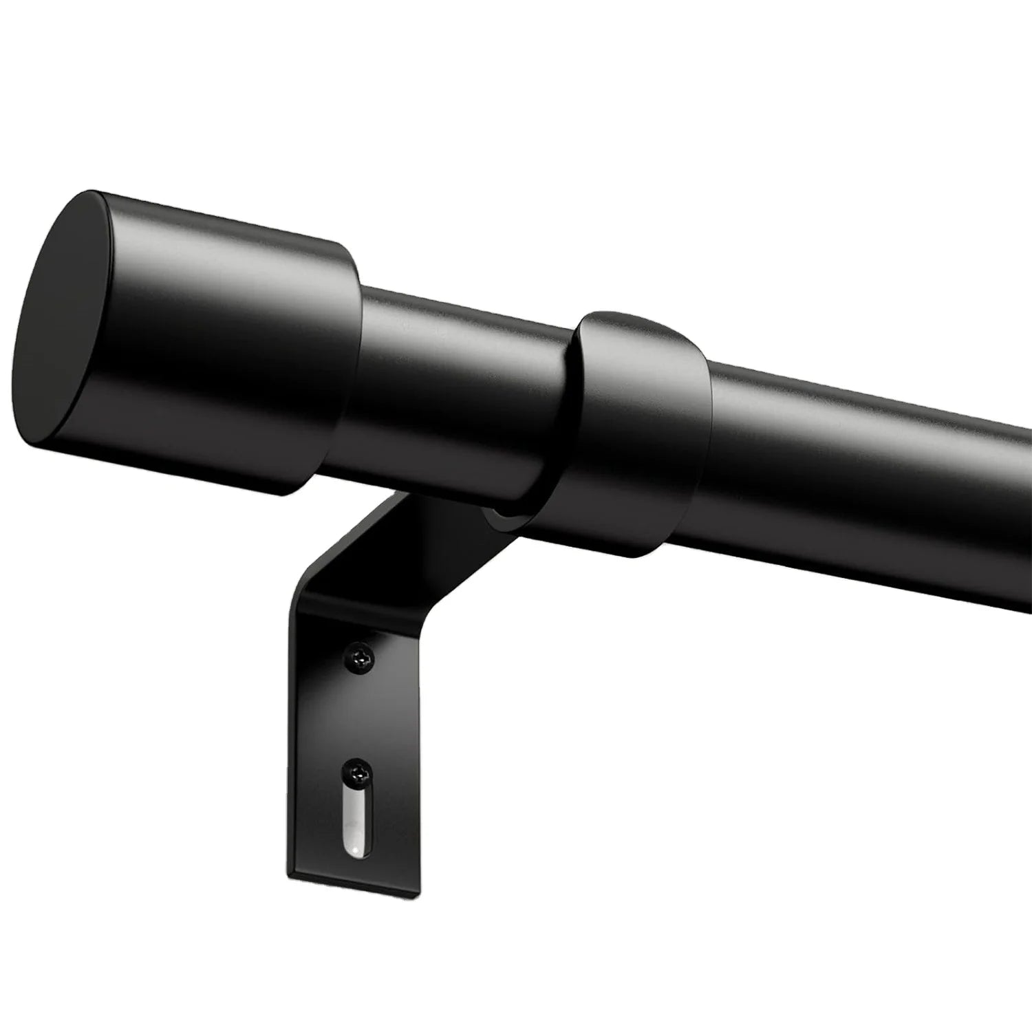 YIJIALE Black Curtain Rods Decor Aluminum Metal Window Curtains Rods Retro Curtain Rod