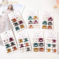Fashion Style Girls Small Plastic Hair Claw Set 6Pcs/Set Jelly Color Frosting Simple Multiple Shapes Mini Hair Clips