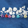 Wuzhou Factory 1ct 2ct 3ct GRA Certificate VVS Heart Faceted Cut Moissanite Colored Loose Diamonds Gemstones