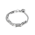 New Product Stainless Steel Chain Splicing Bracelet Trend Simple Style Men's and Women's Double-layer Bracelet