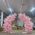 Outdoor Wedding Arch Flowers Stand Romantic Floral Arrangement Artificial Flower Arch Backdrop Decor for Party Garden Ceremony MegaBDM
