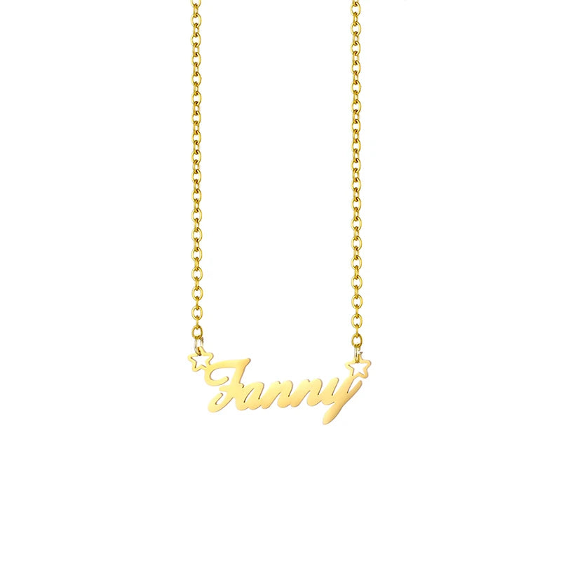 Simple Fashion Non Tarnish Mothers Day Gifts Stainless Steel Jewelry Gold Plated Mom Letter Pendant Mama Necklace