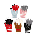 Sewingman J152 Kids Warm Cartoon Cat Pattern Full Fingers Knit Gloves for Winter