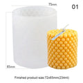 CARATTE Silicone Bubble Column Candle Mould Cylinder Magic Ball Scented Candle Mold