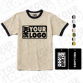 CB023-UT5281 Custom 100% Premium Pure Cotton Unisex Teen Tshirt Summer Casual Ringer Short Sleeve Plain Tshirt Printed Pattern