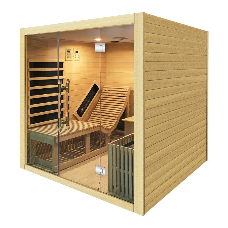 Smartmak Luxury Far Infrared Sauna Indoor Technology Infrared Sauna With Red Light