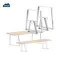 Chrome Furniture Leg Stainless Steel Mirror Square Table Legs Metal Chrome Dining Table Legs Electroplated Table Frame for Home