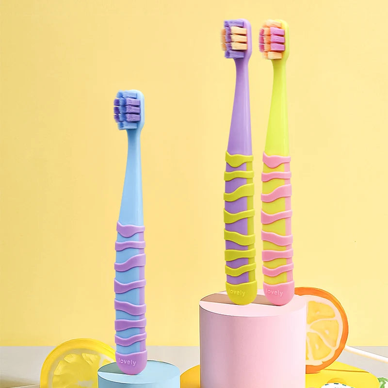 Cartoon Children Toothbrush Ultra Soft Bristle Toothbrush Ages 5+ Kid  Toothbrush 1 Count (Pack of 4)