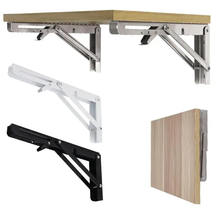 90 Degree Wall Mounting Triangle Bracket Stainless Steel Adjustable Customizable Folding Shelf Brackets
