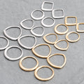 GUFEATHER M714 20pcs/lot Wholesale Jewelry Accessories 18k Gold Rhodium Plated Connector Copper Metal Nickel Free DIY Bag