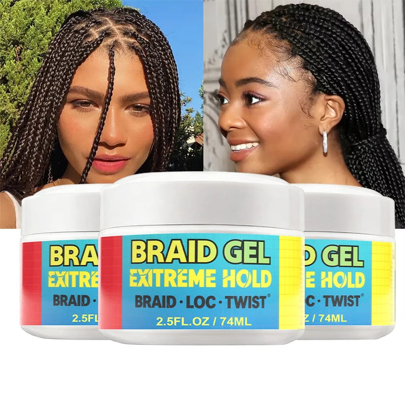 Private Label Grapefruit African Black Castor Miracle Extra Hold Shining Loc Twist Braid Gel