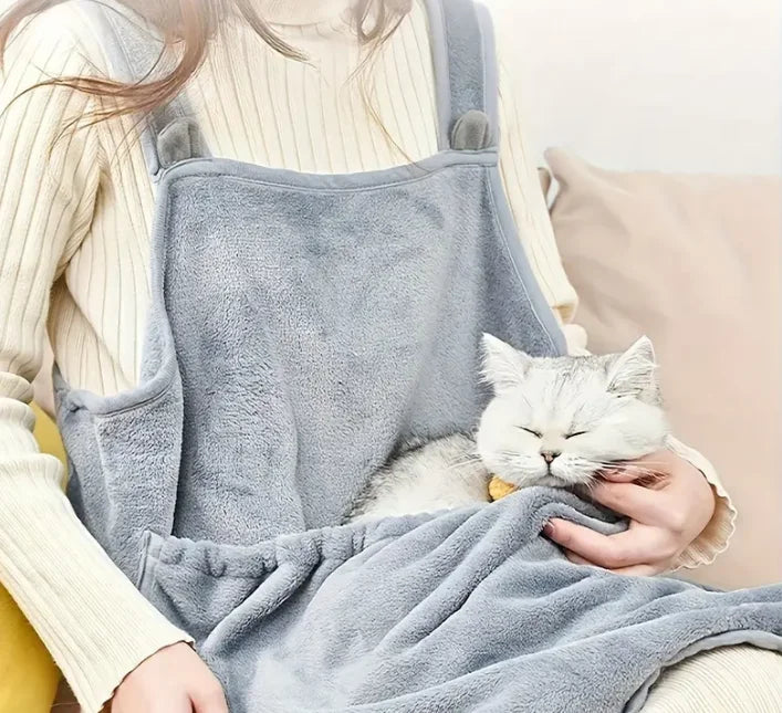 Adjustable Cat Chest Carrier with Holes Cat Carrier Pouch Soft Front Chest Pet Cat Apron Carrier