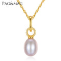 2026 CZCITY Freshwater Fresh Water Natural Pendant Dainty Gold Plated Jewelry Lady Chain Gold Pearl Necklace