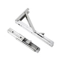 Stainless Steel Folding Partition Bracket Adjustable Height & Angle 50kg Load Capacity for Office/Restaurant/Industrial Space