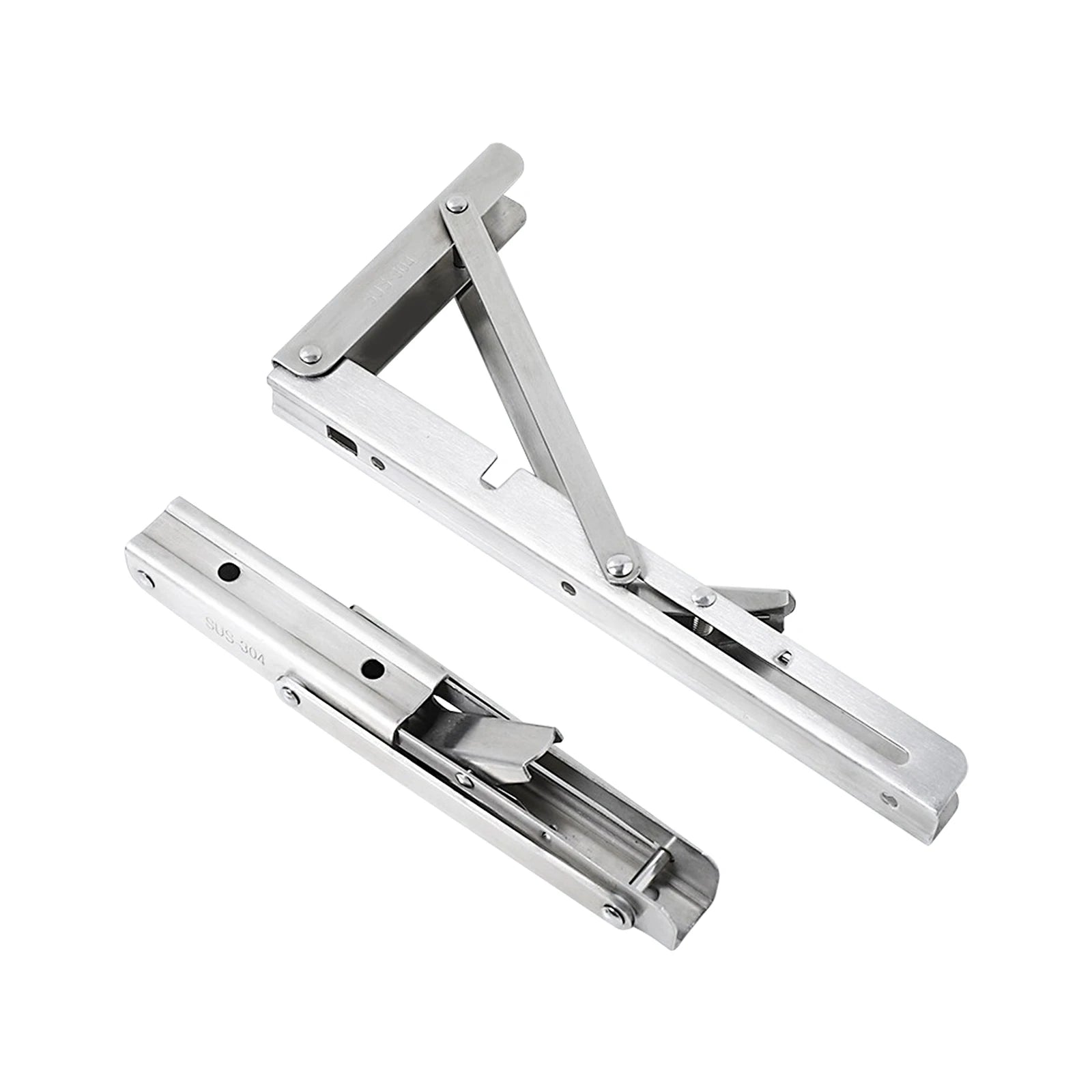 Stainless Steel Folding Partition Bracket Adjustable Height & Angle 50kg Load Capacity for Office/Restaurant/Industrial Space