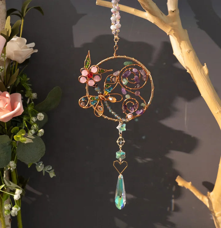 Animal Winding Wind Chimes Crystal Window Decoration Home Decorations Garden Crafts Wall Decor Sun Catcher
