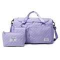 Women's Fashion Waterproof Duffel Gym Weekender Travel Set Bag Large Capacity Sling Crossbody Oxford Material Zipper Closure
