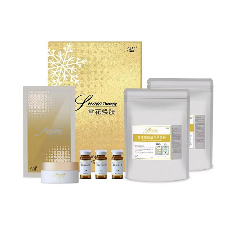 Korean Cosmetic EOS Snow Therapy Facial Skincare Set for Shrinking Pores Whitening Moisturizing