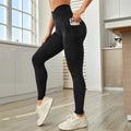 Wholesale Seamless Custom Crossover High Quality Workout Yoga Pants V Cut Push up With Pockets Pants for Gym Fitness Sportswear