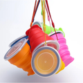 Silicone Travel Foldable Cups 7oz Bulk Plastic Folding Cup with Lid BPA FreeSports  Outdoor Camping Silicone Folding Water Cup