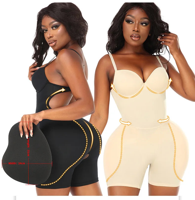 Women's Seamless Shaper Bridal Girdle Hip Buttocks Pads Enhancer Underwear Sexy Tummy Control Bodysuit Shapewear