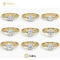 Telula Custom 925 Silver Hidden Halo Design 1ct VVS Wedding Jewelry Engagement Ring Moissanite Ring