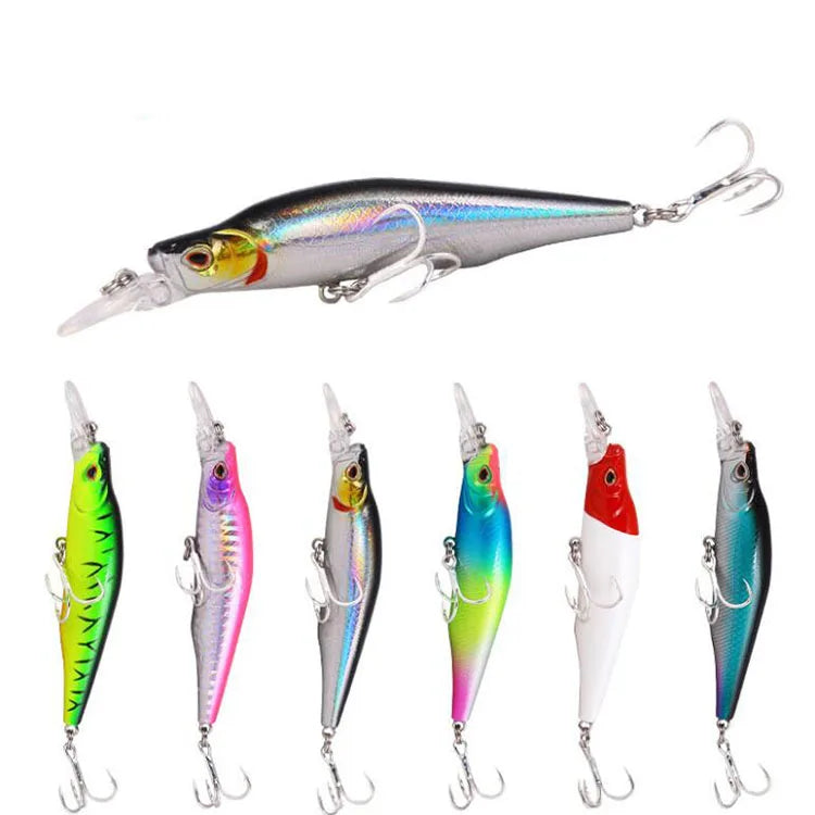 WEIHE Minnow Fishing Lures Wobbler 11cm  Popper Fishing Tools Minnow Depth Bass Hard Bait Ready to Ship