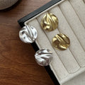 Fashion Wholesale Texture Chunky Stud Earrings for Girls Wholesale 925 Sterling Silver Jewelry