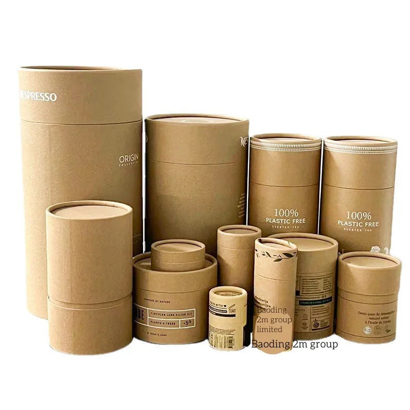 Kraft Cylinder Packaging Paper Boxes Custom Paper Tube for Food/Gift/Cosmetic