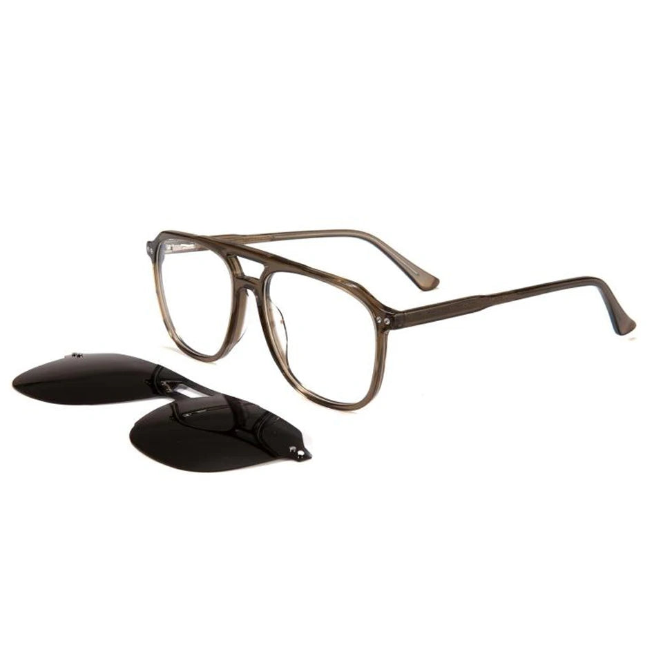 2023 Stylish New Practical Acetate Eyeglasses Frame Magnetic Clip on Eyewear Sunglasses Holder for Men for Women