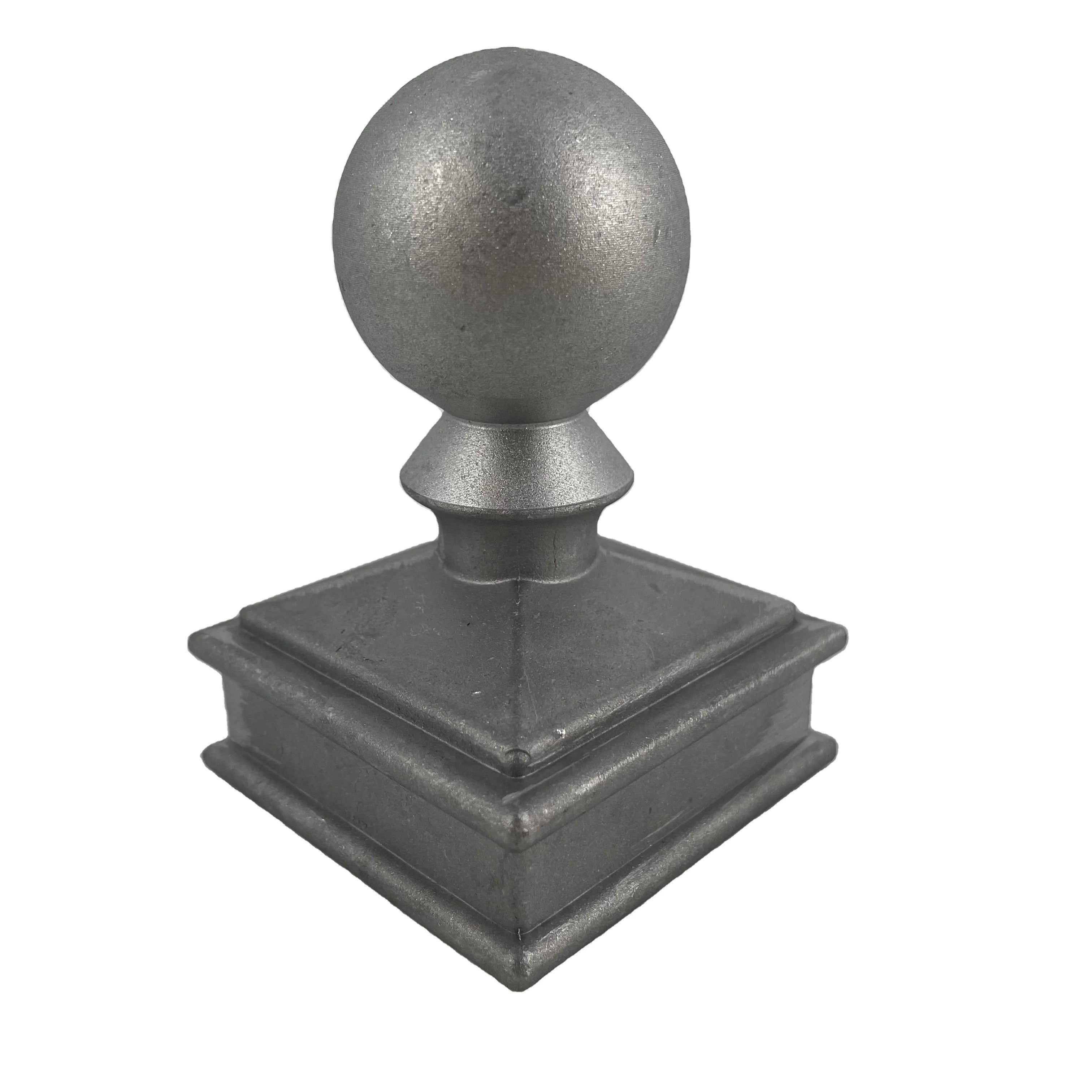 2024 Hot Sale 2-Inch Aluminum Ball Cap Easy-to-Assemble Ornamental Garden Fence Hardware Metal Frame Post Cap 3D Modeling