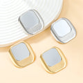 Exaggerated Metal Gold Plated square Drop Earrings Punk Gold Color Geometric Round Twist Knot Earring Jewelry for Women