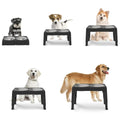Pet Raised Dog Food Bowls Water Slow Feeders Dog Bowl No Spill Foldable Stainless Steel Adjustable Elevated Dog Bowls With Stand