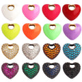 Dainty 18K Gold Plating Heart Charm Pendant Love GiftFashion Full Diamond Necklace Earrings for Handmade Jewelry Supplies L71