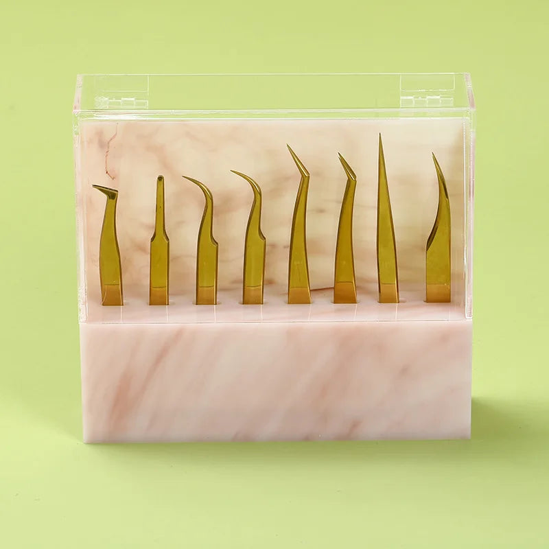 Eyelash Extension Tweezer Stand Holder Storage Holder 8 Hole Lash Tweezers Display Organizer